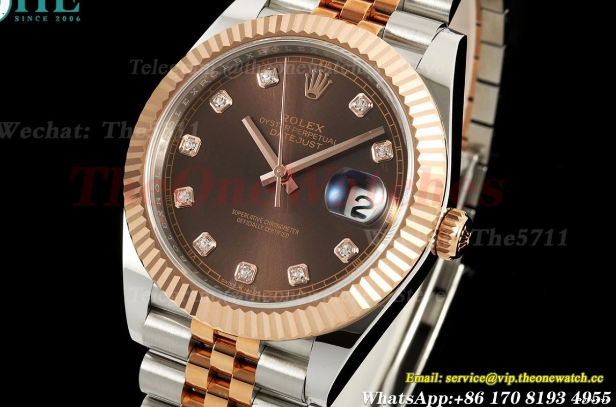 EWEF 41mm Datejust RG Dia Jub A3235 SS 126331 Brown 1224